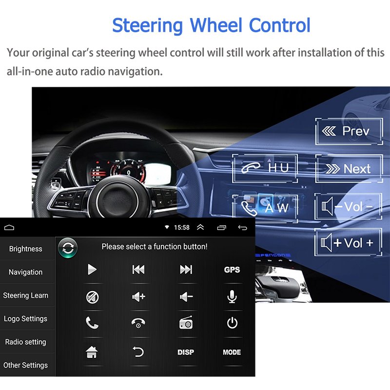9 Inch hd Touchscreen Carplay BT Support 1080p Video Gps Car Radio for Ford Fiesta 2009-2014